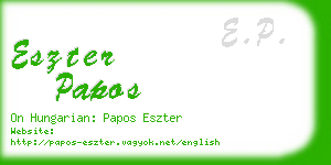 eszter papos business card